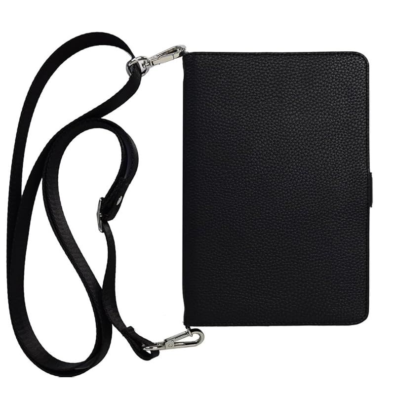 【新品】 「kaupili」iPad mini7 8.3インチ (A17 Pro 2024 モデル、第7世代)対応手帳ケース カバー カード収納 スタンド機能付き カメラ穴あり（男女共用） ショルダーストラップ付幅2.5cm 0