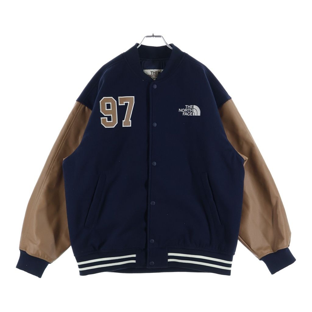 THE NORTH FACE (ザノースフェイス) MA-1 VARSITY HEAT JACKET ロゴ刺繍 バーシティー ヒット ジャケット ネイビー/ブラウン NJ3NR59K 17,093円