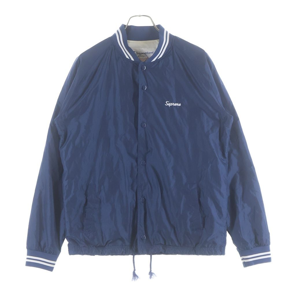 SUPREME (シュプリーム) 11SS ×Champion Warm Up Jacket チャンピオン ロゴ刺繍 ウォームアップジャケット ブルゾン ネイビー