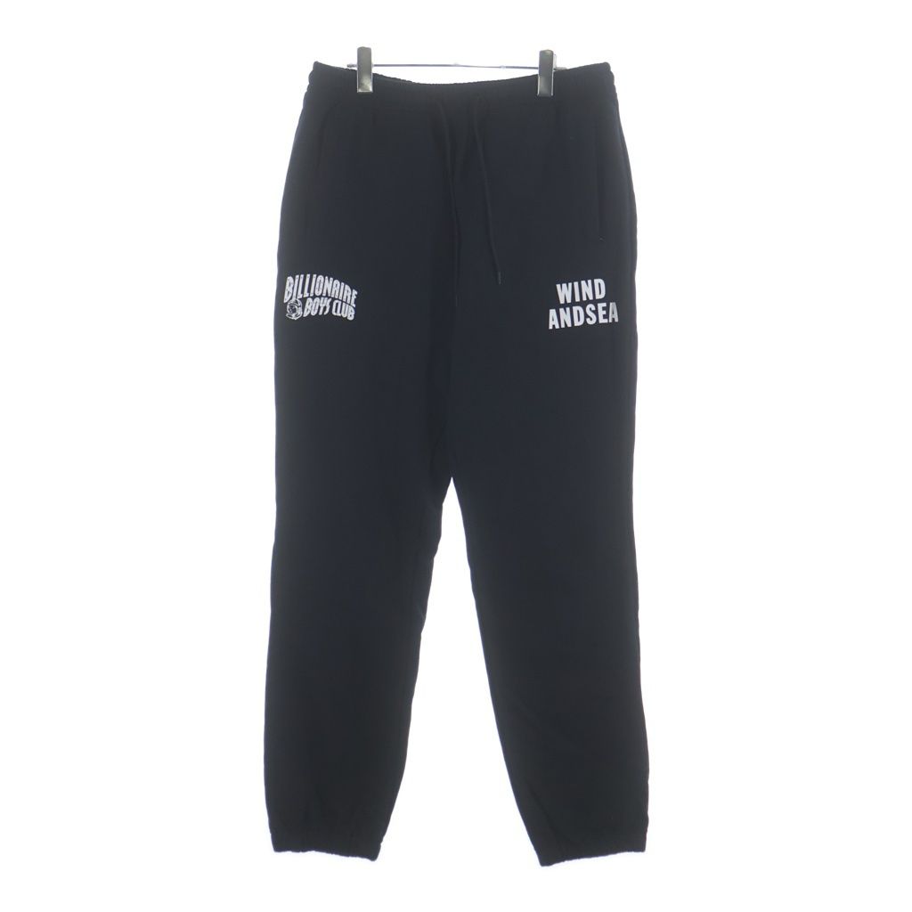 WIND AND SEA (ウィンダンシー) × BILLIONAIRE BOYS CLUB SWEAT PANTS ビリオネアボーイズクラブ ロゴプリント スウェットパンツ ブラック BBCJP205SP001