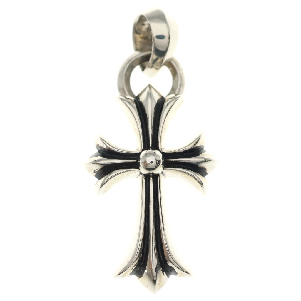 CHROME HEARTS (クロムハーツ) CH CRS SML W/BALE Wベイル スモールCHクロス ペンダントトップ シルバー BCA218