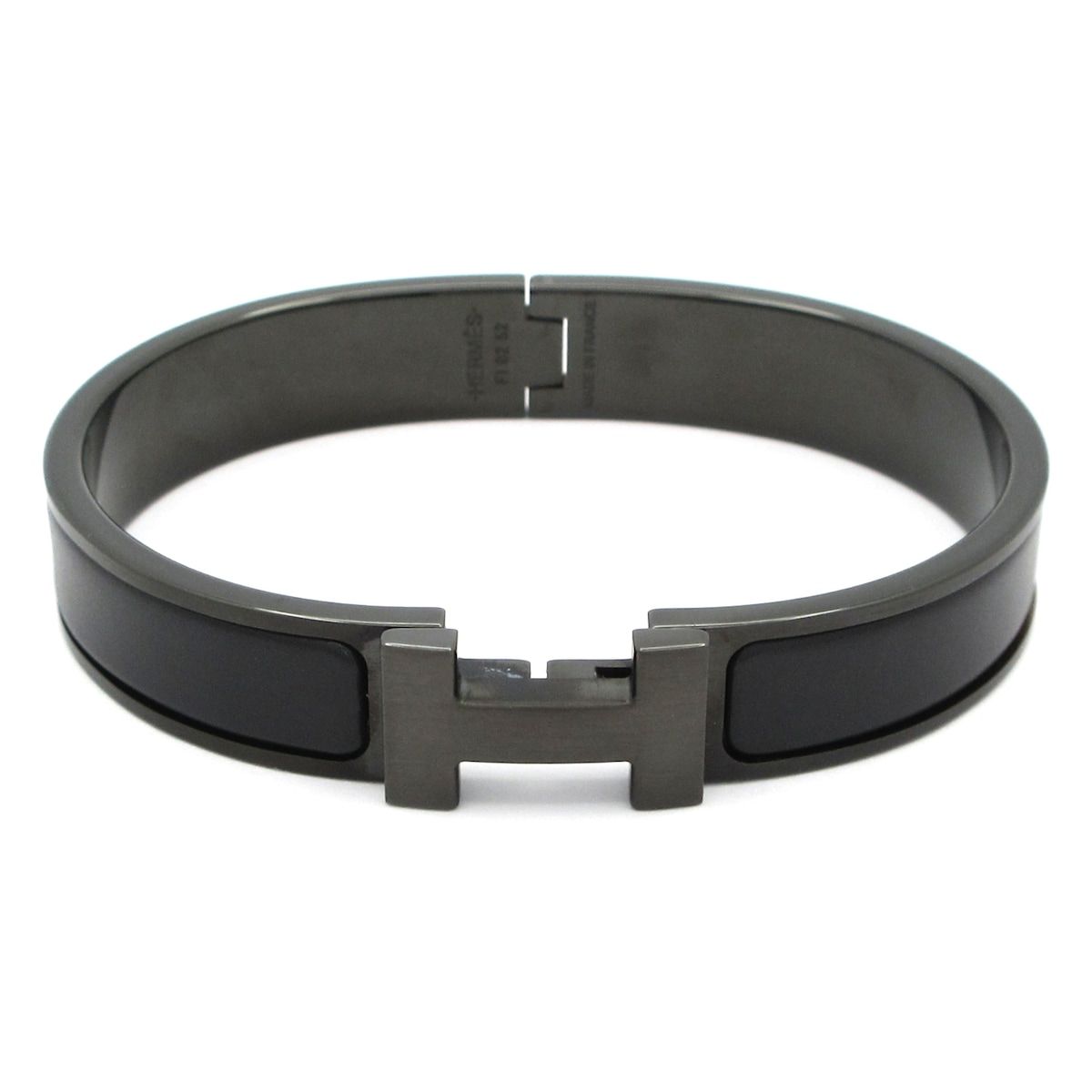 HERMES(エルメス) ブレスレット美品 クリックHH ソーブラック 黒 マットエナメル