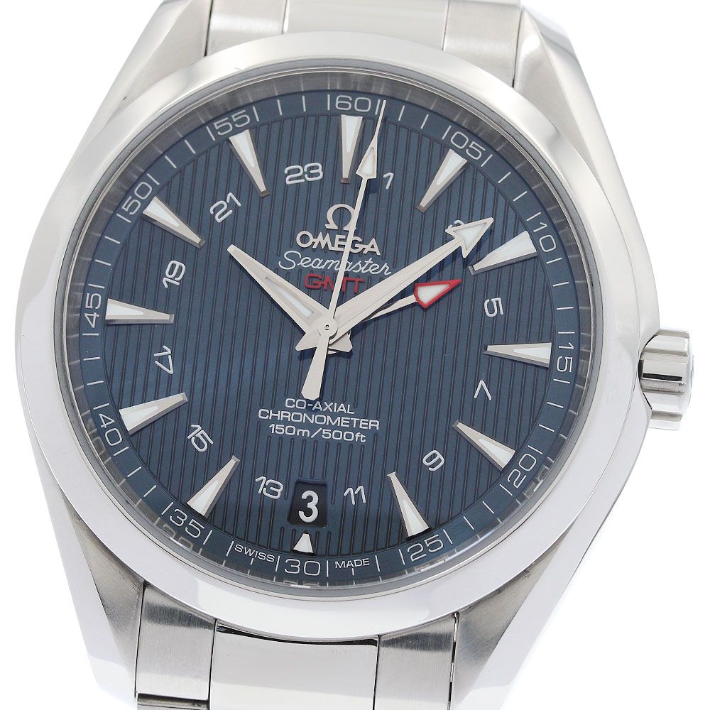 オメガ OMEGA 231.10.43.22.03.001 シーマスター アクアテラ GMT コーアクシャル 自動巻き メンズ 良品 箱・保証書付き_958287