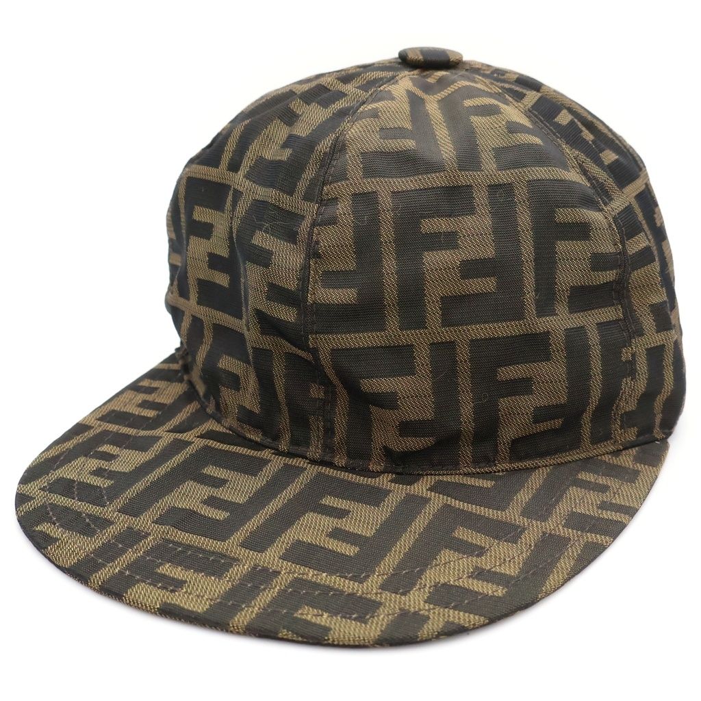 FENDI (フェンディ) ズッカ総柄 ベースボールキャップ 帽子 ブラウン 9,702円