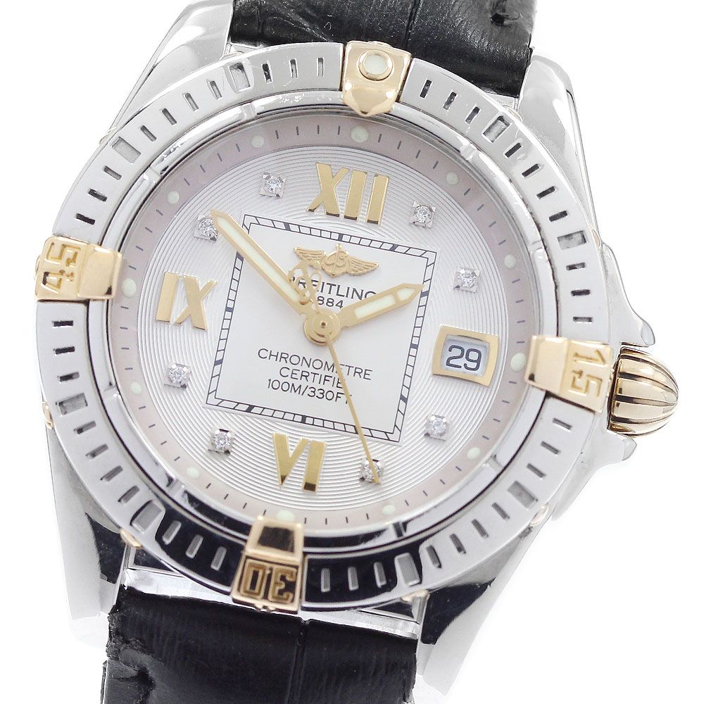 BREITLING カリスティーノ ビコロK18/SS コマあり 電池新品交換済 