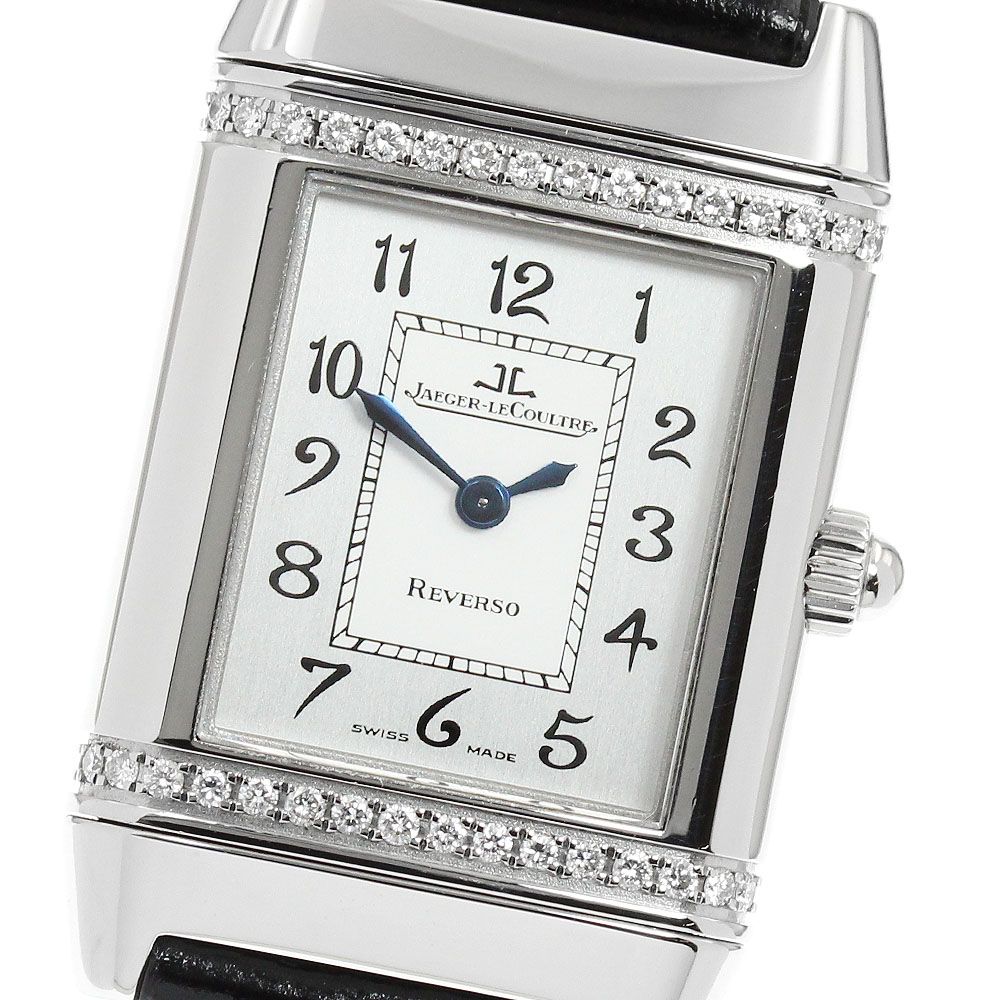 ジャガー・ルクルト JAEGER-LECOULTRE Q2658420/265.8.08 レベルソ ダイヤベゼル クォーツ レディース 極美品 保証書付き_957940