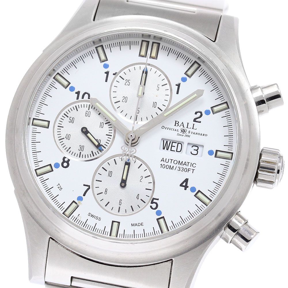 ボールウォッチ BALLWATCH CM1090C ストークマン アイオノスフィア クロノグラフ デイデイト 自動巻き メンズ 箱付き_958350