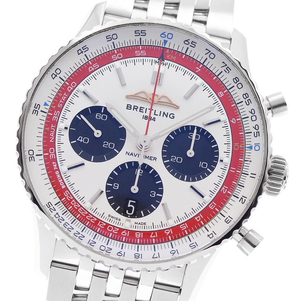 ブライトリング BREITLING AB01383B1G1A1 ナビタイマー B01 クロノグラフ 43 デイト 自動巻き メンズ 良品 保証書付き_944543