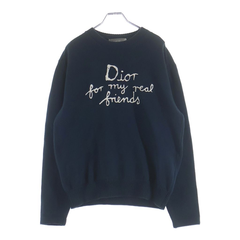 DIOR (ディオール) 25SS Dior and Hylton Nel Sweater クルーネックニットセーター ネイビー 583M618A3003