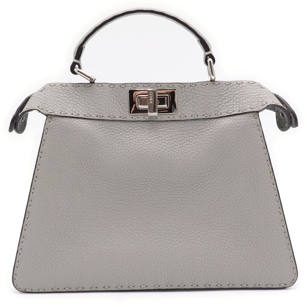 FENDI☆フェンディ　ピーカブー グレー レザービジネスバッグ FENDI (フェンディ) ピーカブー セレリア スモール ハンドバッグ