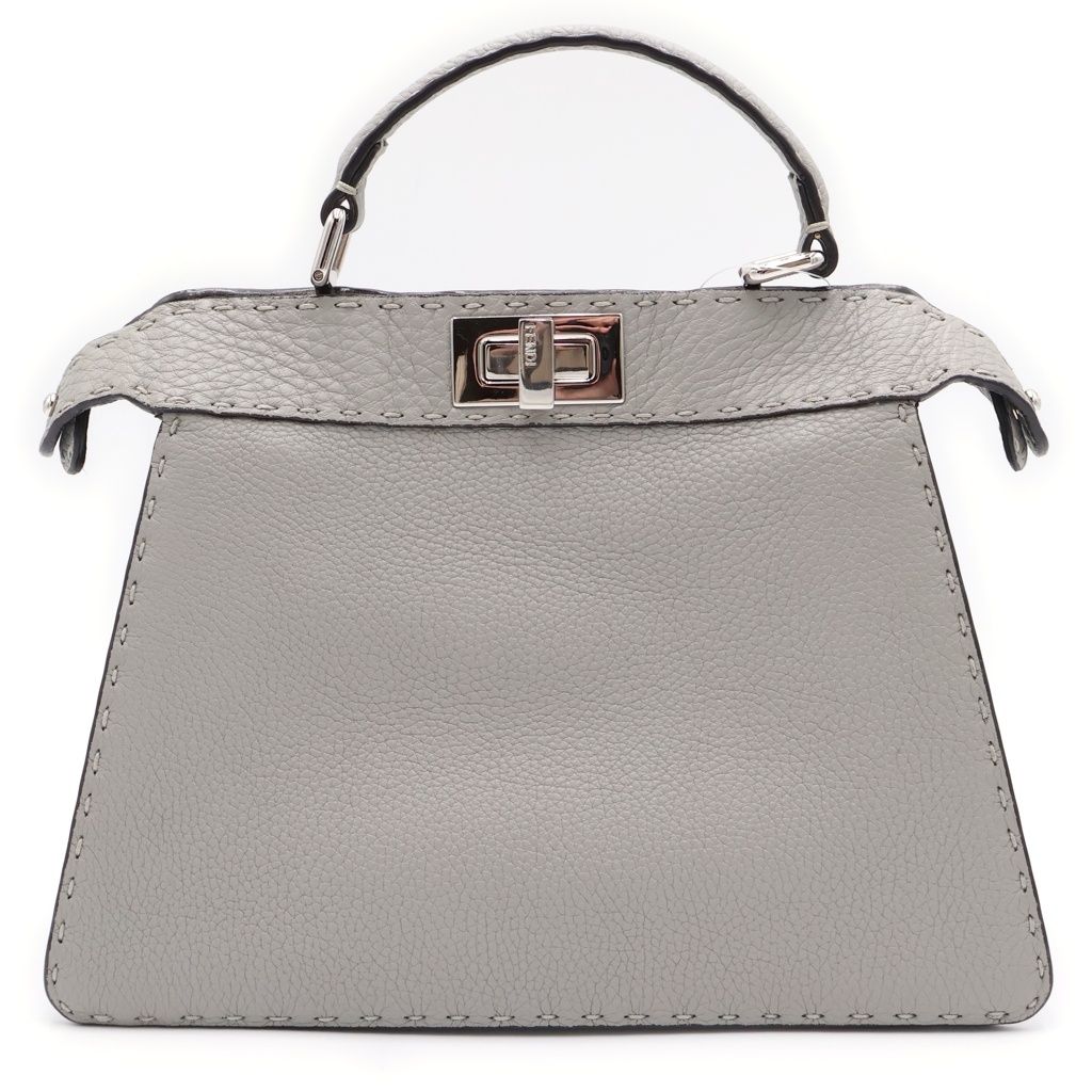 FENDI☆フェンディ　ピーカブー グレー レザービジネスバッグ FENDI（フェンディ） ピーカブー フィット ブランドオフ レザー