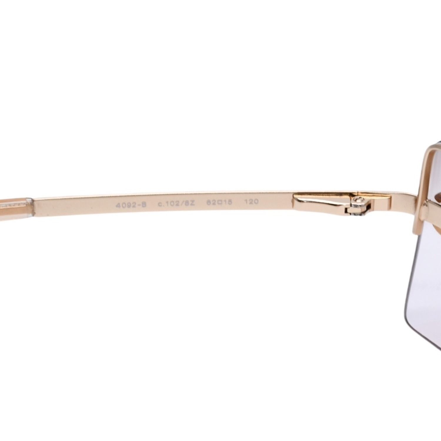 CHANEL シャネル ハーフリム サングラス アイウェア 4092-B c.102/8Z サイズ62□15 120 ココマーク ラインストーン 美品 中古 4a002136