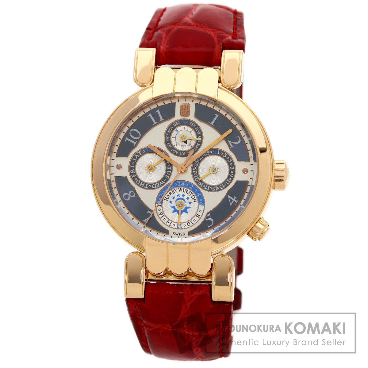 HARRY WINSTON ハリーウィンストン 200-MAWPC38 プルミエール 45本限定 腕時計 K18PG 革 メンズ [中古]