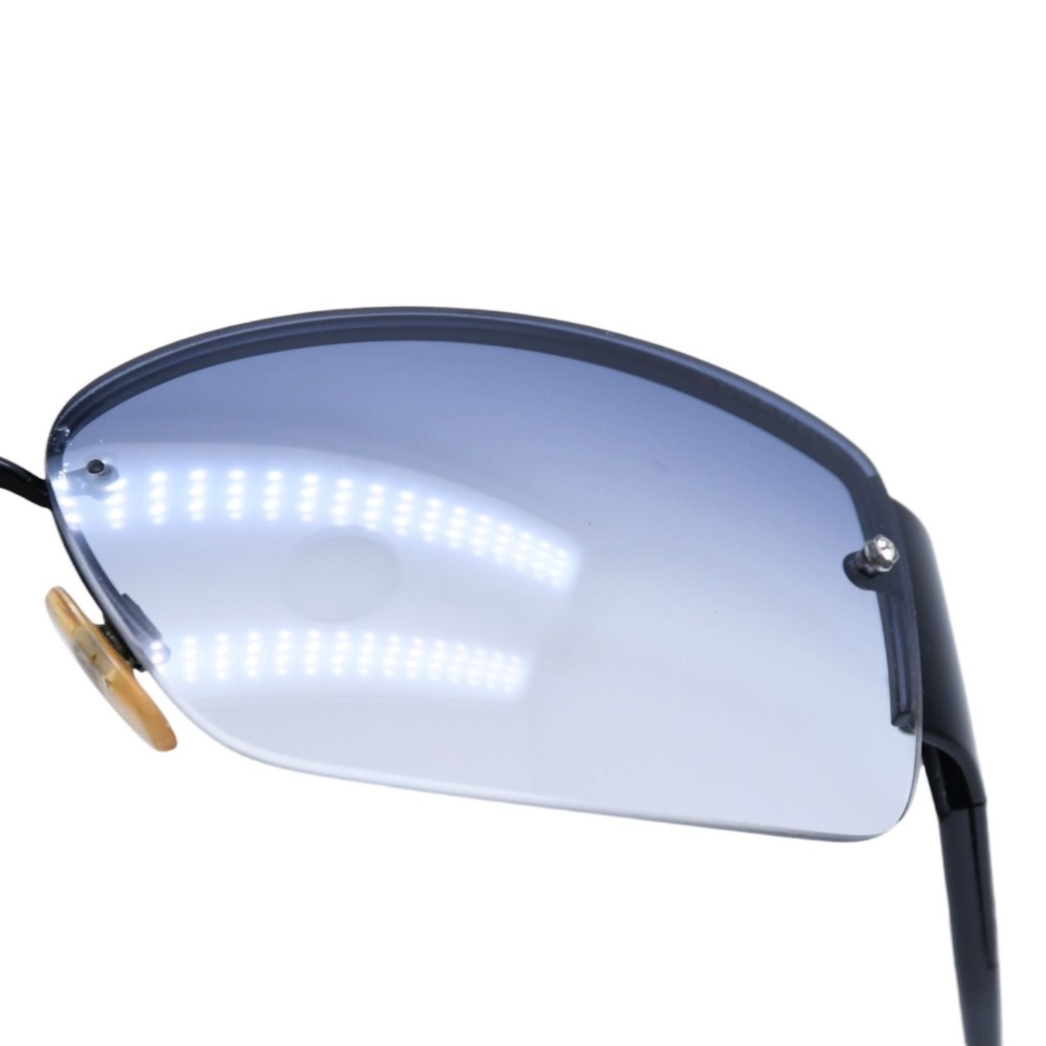 CHANEL シャネル ハーフリム サングラス アイウェア 4117-B c.101/8G サイズ62□16 125 ココマーク ラインストーン ブラック 美品 中古 4a002133 CHANEL シャネル ハーフリム サングラス アイウェア 4117-B c.101/8G サイズ62□16 125 ココマーク ラインストーン ブラック 美品 中古 4a002133
