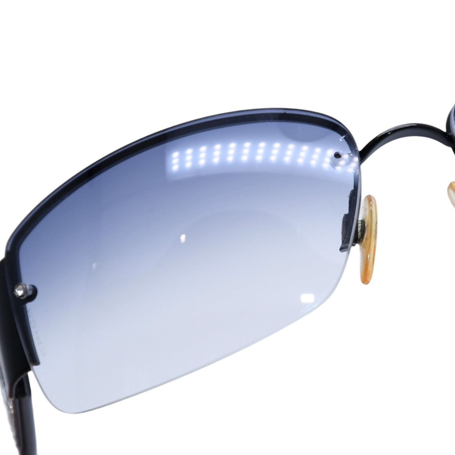 CHANEL シャネル ハーフリム サングラス アイウェア 4117-B c.101/8G サイズ62□16 125 ココマーク ラインストーン ブラック 美品 中古 4a002133 CHANEL シャネル ハーフリム サングラス アイウェア 4117-B c.101/8G サイズ62□16 125 ココマーク ラインストーン ブラック 美品 中古 4a002133