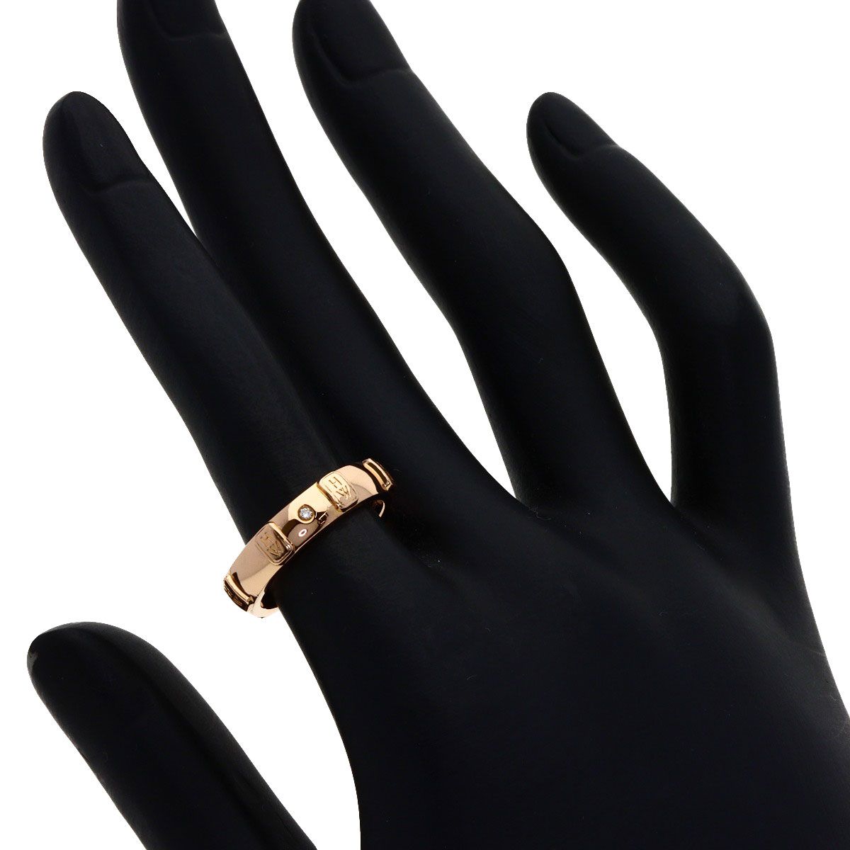 HARRY WINSTON ハリーウィンストン HWロゴ 1P ダイヤモンド リング 