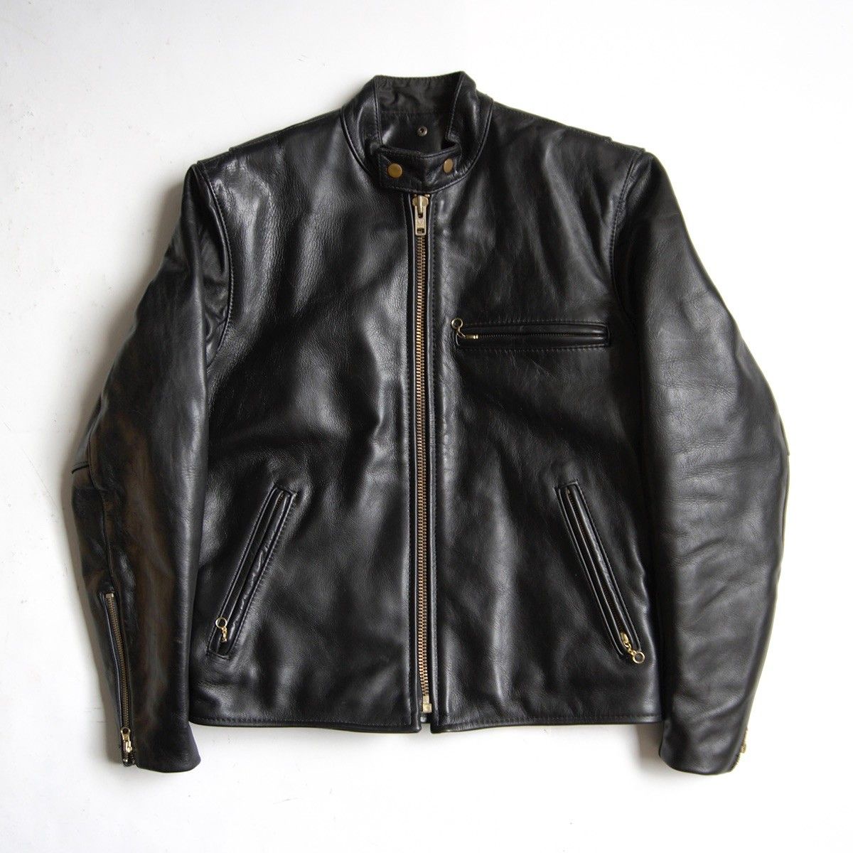 オールドバンソン VANSON シングルライダース モデルD サイズ40 美品】 VANSON 【MODEL D シングルライダースジャケット】40 レザー