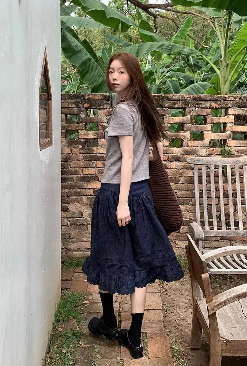 デニム フリル スカート Bubu Frill Half Skirt 新品