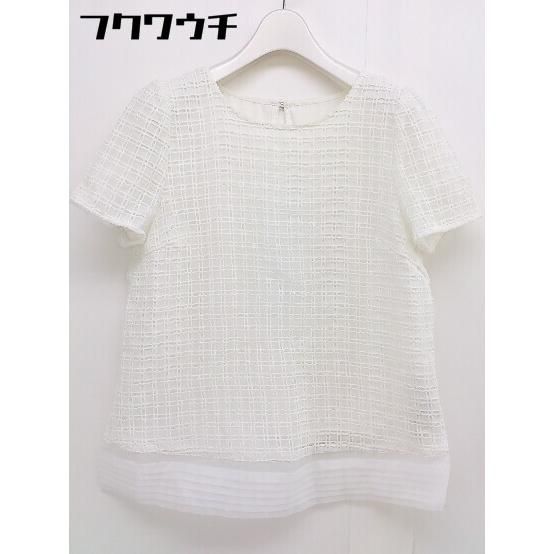 ◇ JUSGLITTY ジャスグリッティー 刺繍 半袖 ブラウス カットソー サイズ2 アイボリー系 レディース 【1109080009480】