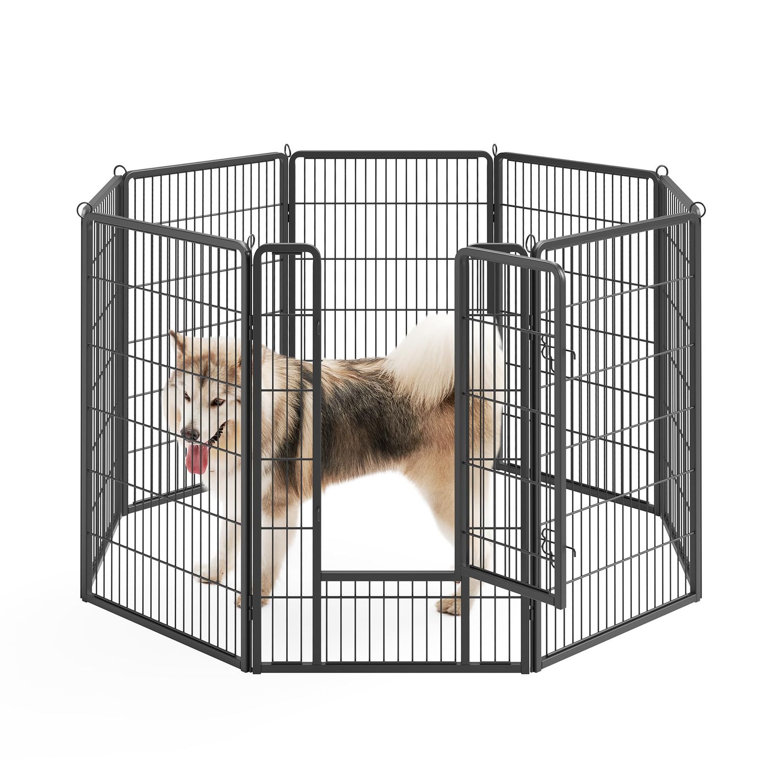 FEANDREA ペットサークル 高さ120cm 大型犬用 超大型犬用 パネル8枚 