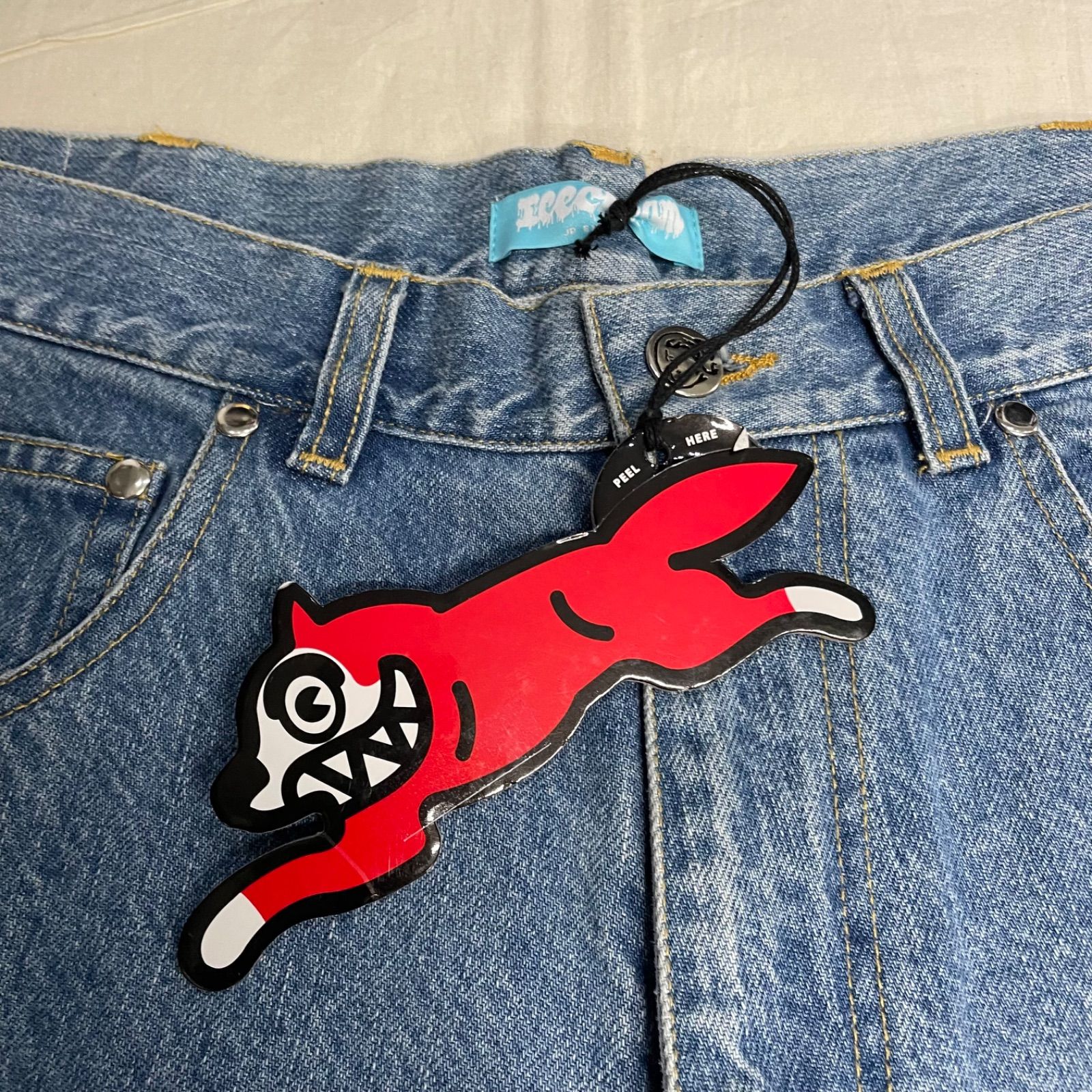 定価以下 新品未使用 タグつき ICEJP24P006 TAPERED BAGGY DENIM PANTS 