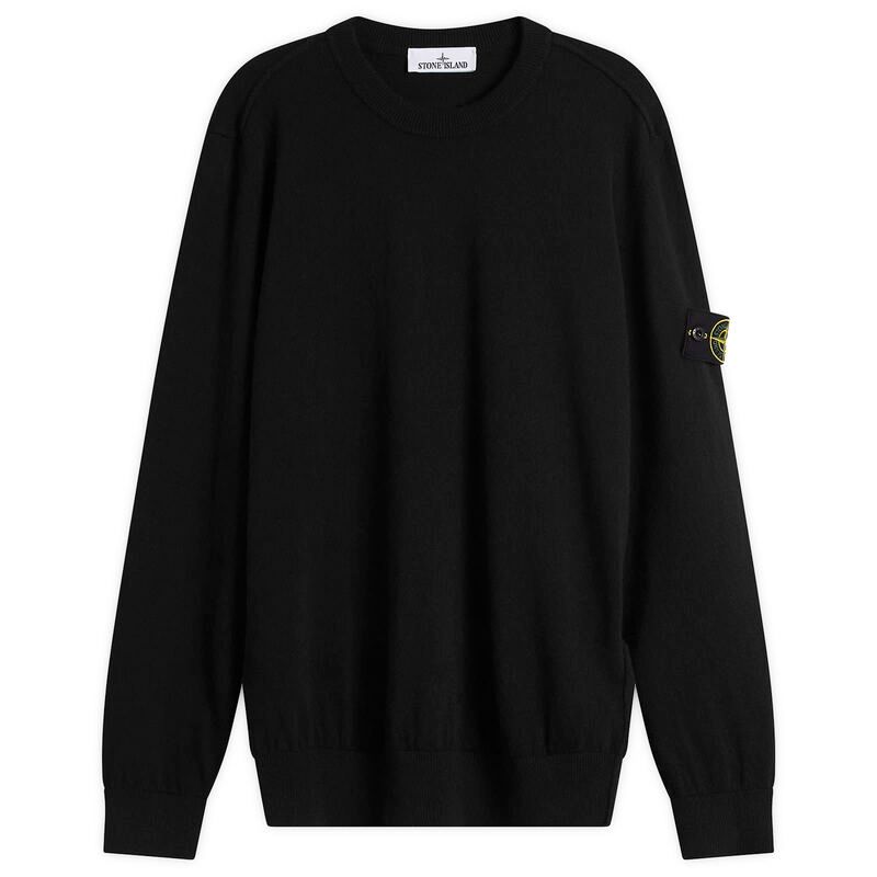 ストーンアイランド メンズ アウター ニット・セーター ウール Stone Island Geelong Wool Knit Jumper Black ブラック