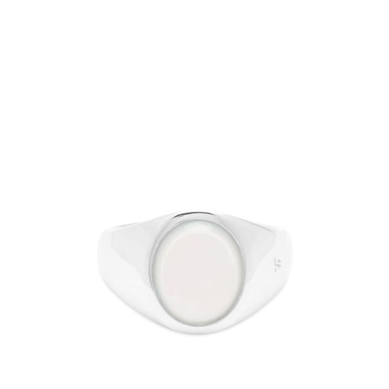 トムウッド メンズ アクセサリー 指輪 Tom Wood Kimother Of Pearl Ring Silver White ホワイト
