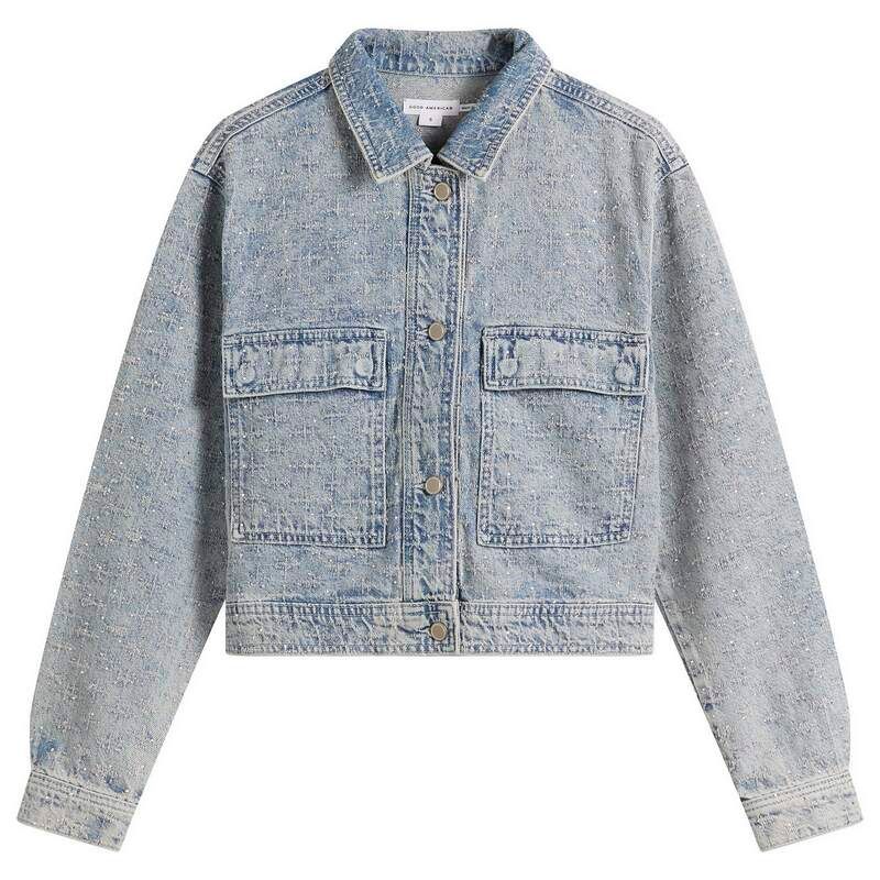 グッドアメリカン レディース アウター ジャケット・ブルゾン デニム Good American Crystal Denim Jacket Indigo インディゴ