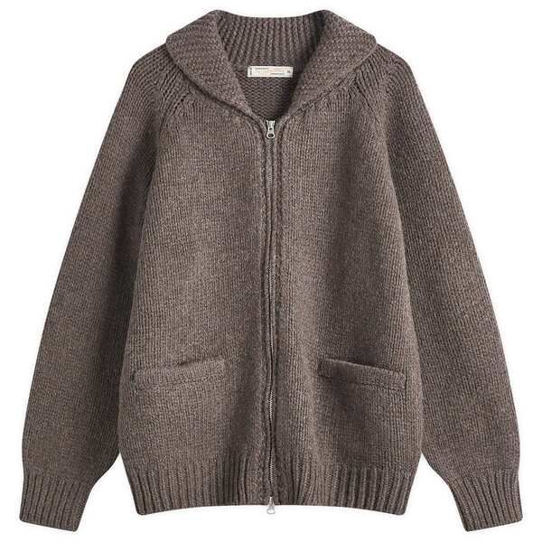 フリズムワークス メンズ アウター カーディガン Frizmworks Cowichan Zip Up Cardigan Sephia