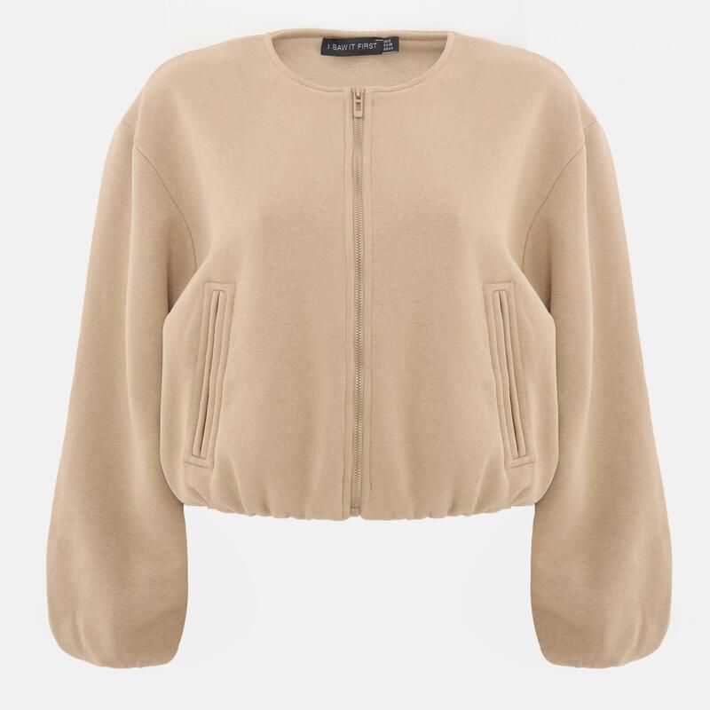 アイソウイットファースト レディース アウター ジャケット・ブルゾン ジャケット I Saw It First Bubble Hem Jacket Taupe トープ