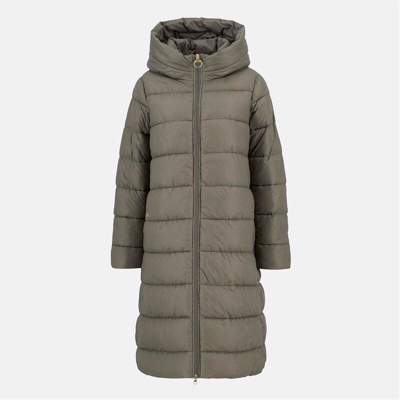 バブアー レディース アウター ジャケット・ブルゾン ジャケット Barbour International Olivios Longline Puffer Jacket Dusky Khaki カーキ