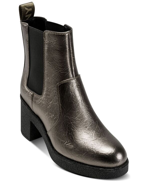 ダナ キャラン ニューヨーク レディース シューズ ブーツ・レインブーツ Tシャツ ブーツ ヒール DKNY Womens Teenie Block Heel Booties Ash アッシュ