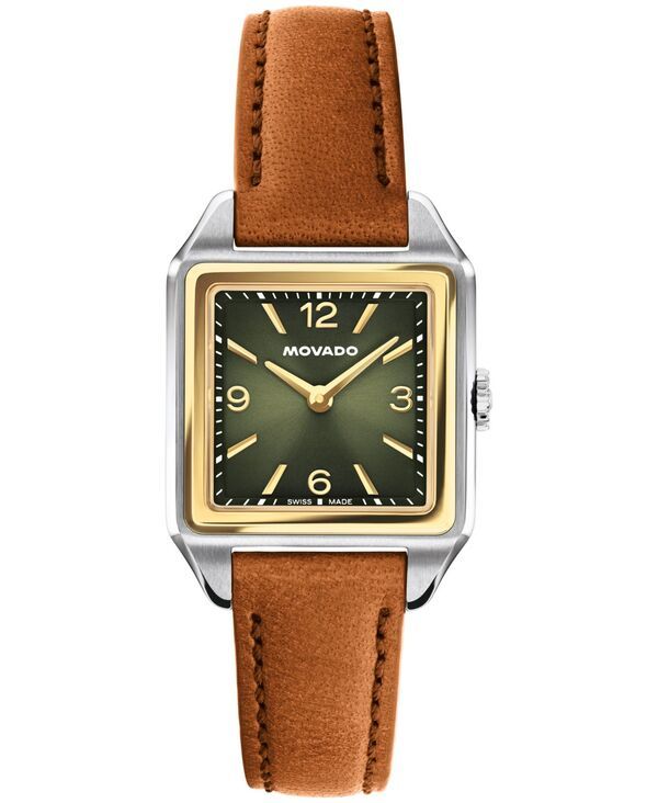 モバド レディース アクセサリー 腕時計 レザー Movado Womens 1917 Swiss Quartz Cognac Leather Watch 25 x 341mm Brown ブラウン