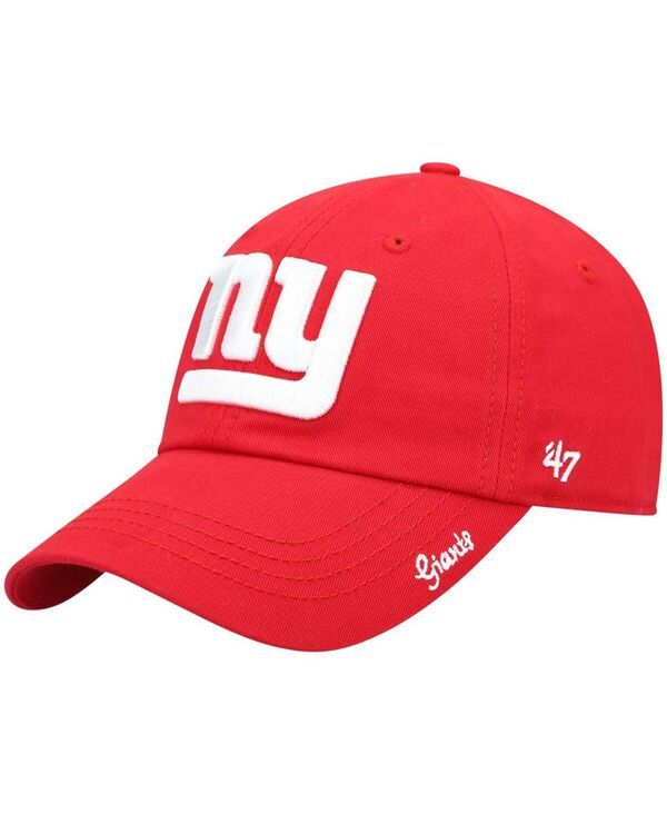 47 ブランド レディース アクセサリー 帽子 47 Brand Womens Red New York Giants Miata Clean Up Secondary Adjustable Hat Red レッド