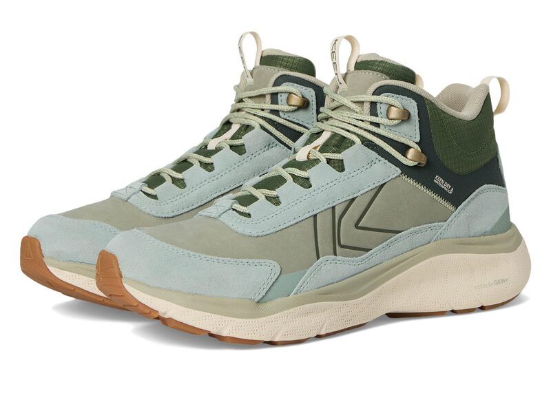 キーン レディース シューズ ブーツ・レインブーツ レザー KEEN Leiki Waterproof Leather Hiking Boots Iceberg GreenB グリーン