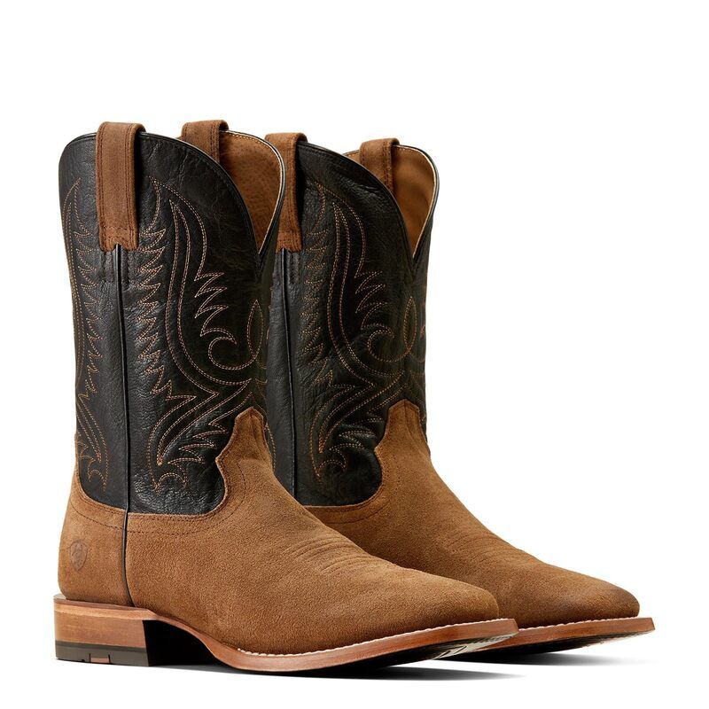 アリアト メンズ シューズ ブーツ・レインブーツ Ariat Circuit Paxton Western Boots Ranch Brown Sue ブラウン