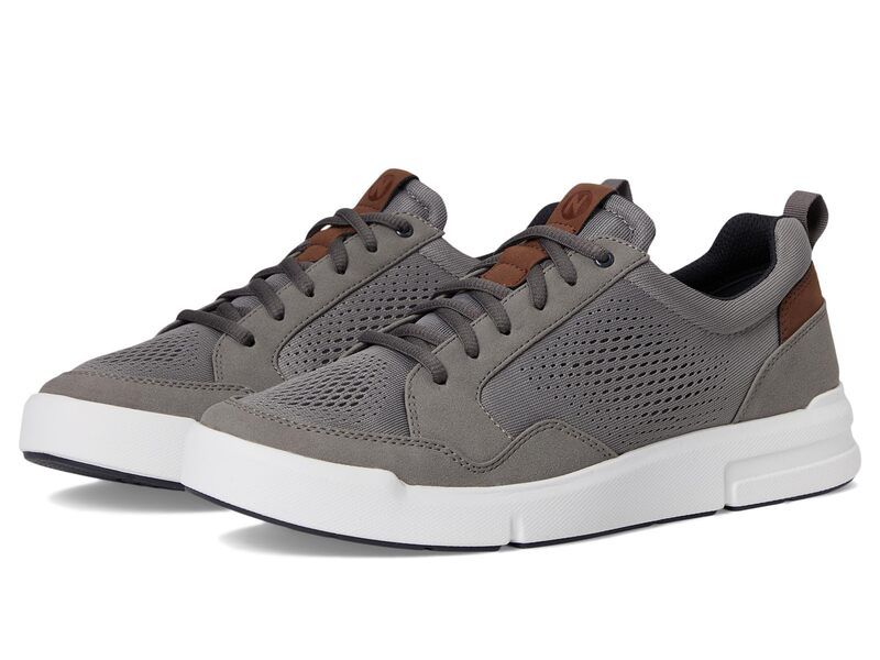 ノンブッシュ メンズ シューズ オックスフォード メッシュ レース Nunn Bush KORE City Rally Oxford Mesh Athletic Style Moccasin Toe UBalightweight LaceUp Gray グレー