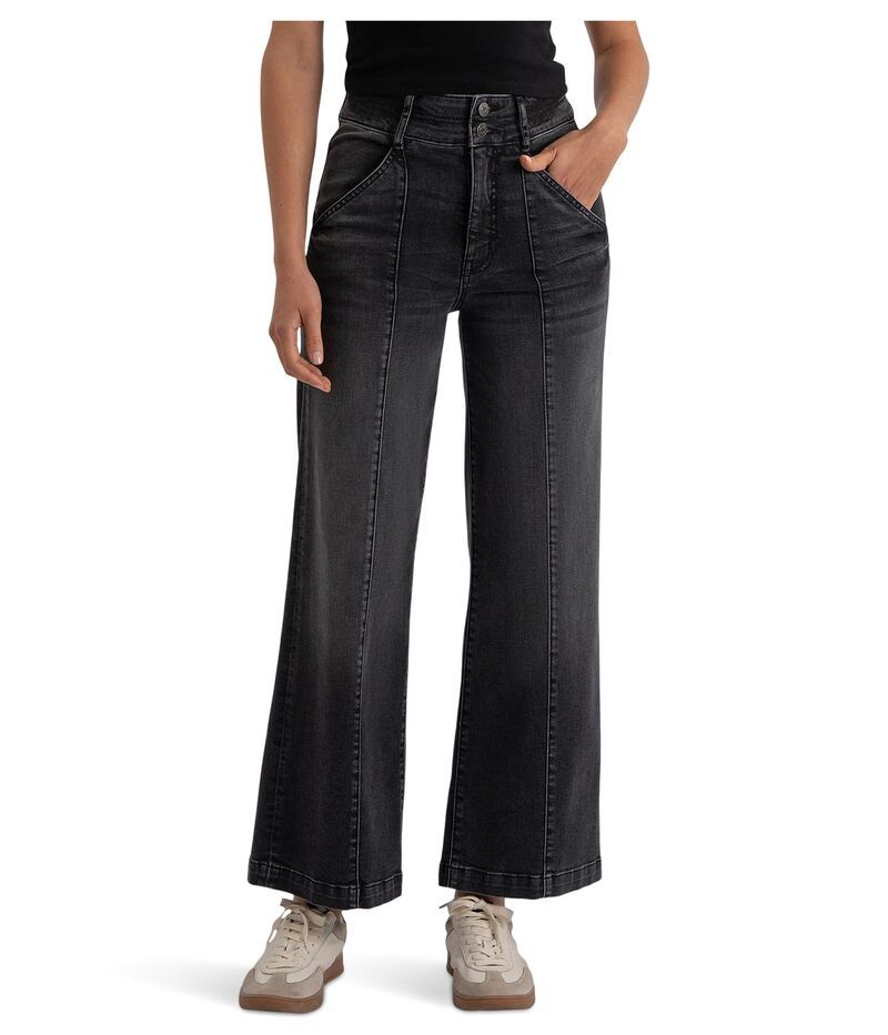 カットフロムザクロス レディース ボトムス デニムパンツ ワイドレッグ KUT from the Kloth Meg Highrise Fab Wide Leg Slanted Front Pockets Enjoy
