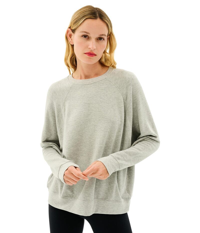 スピリッツフィフティファイブ レディース アウター パーカー・スウェット シャツ フリース Splits59 Andie Oversized Fleece Sweatshirt Heather Grey グレー