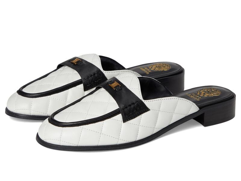 ヴィンスカムート レディース シューズ スリッポン・ローファー キルティング Vince Camuto Cobby Quilted SlipOn Mule BiancoBlack ブラック