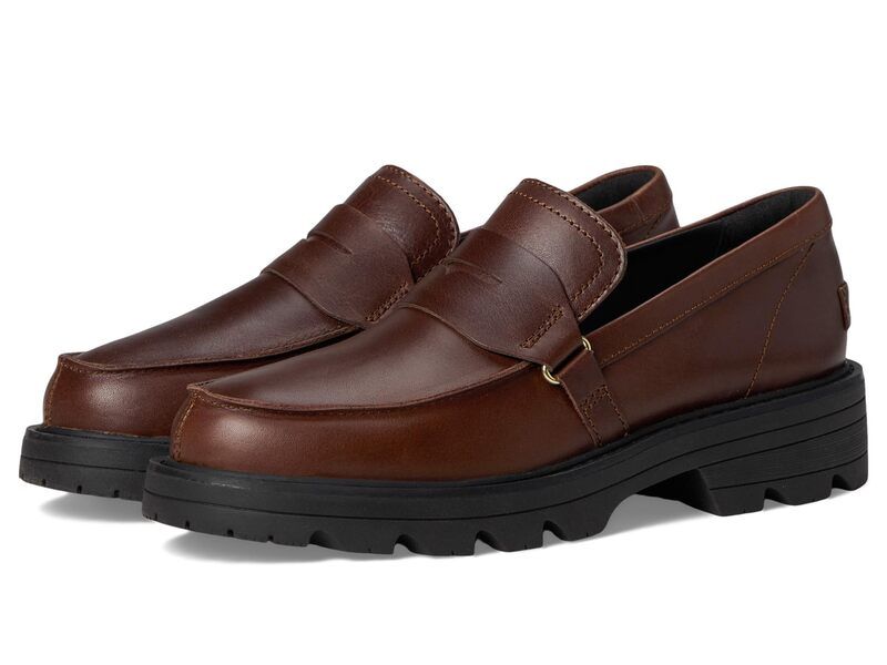 ソレル レディース シューズ スリッポン・ローファー SOREL Revel Ave Loafer TobaccoBlack ブラック