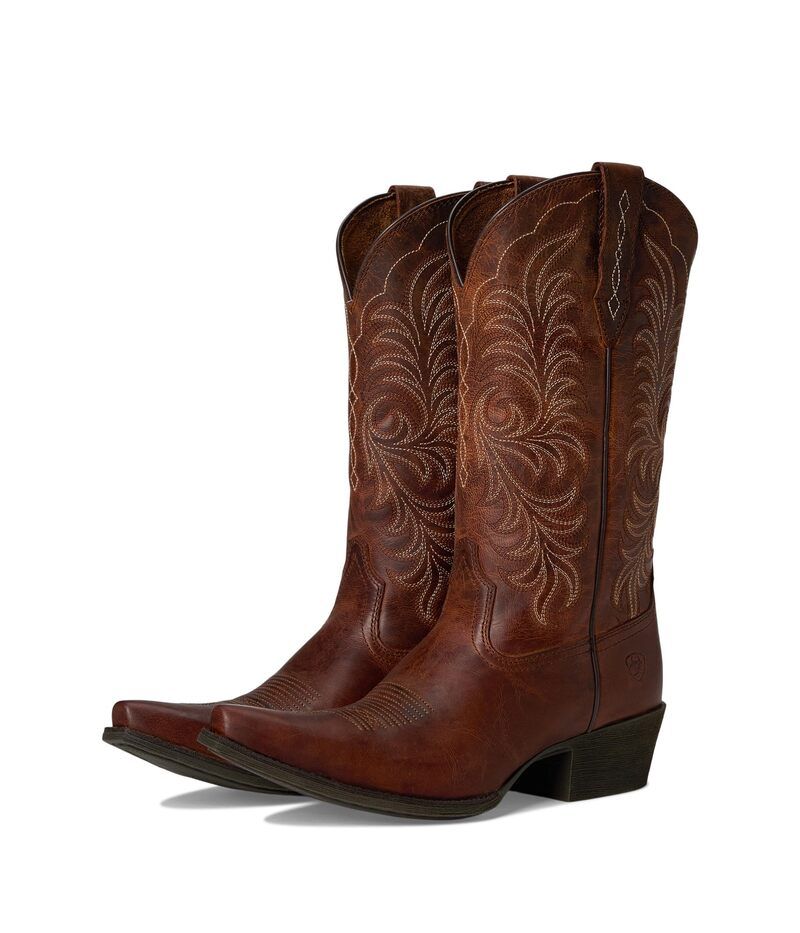 アリアト レディース シューズ ブーツ・レインブーツ Ariat Heritage X Toe StretchFit Western Boots Rich Oak