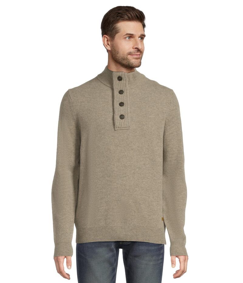 バブアー メンズ アウター ニット・セーター Barbour Essential Patch 12 Zip Stone ストーン