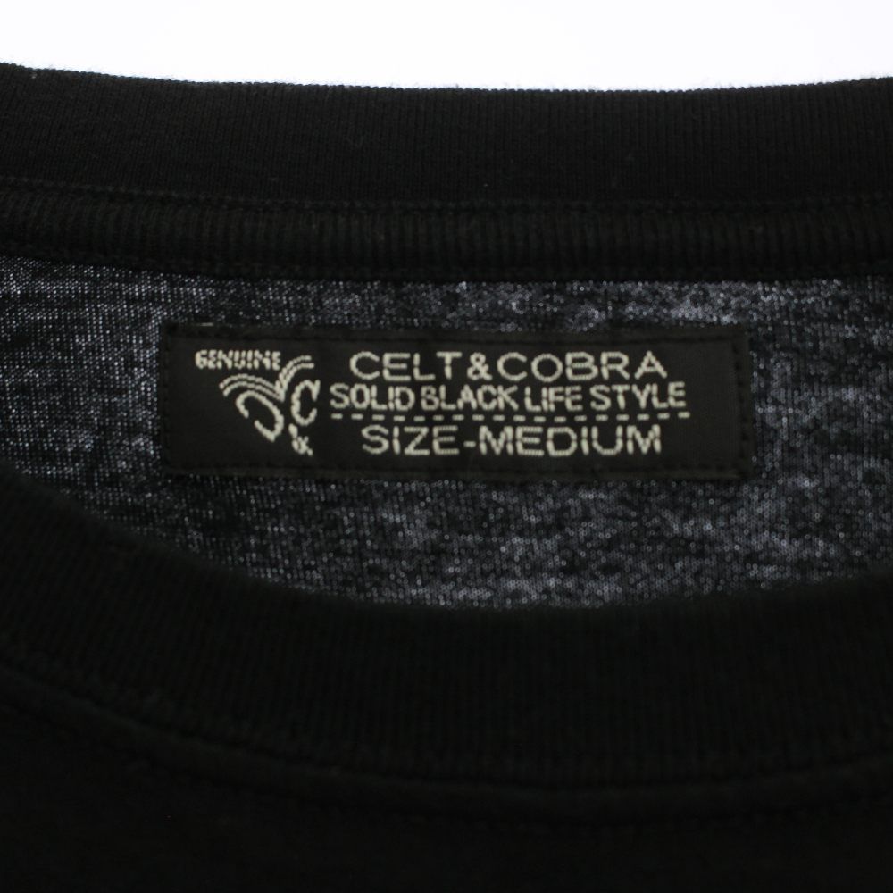 ケルト&コブラ CELT&COBRA Tシャツ M 黒 半袖 スカル柄 ラウンドネック