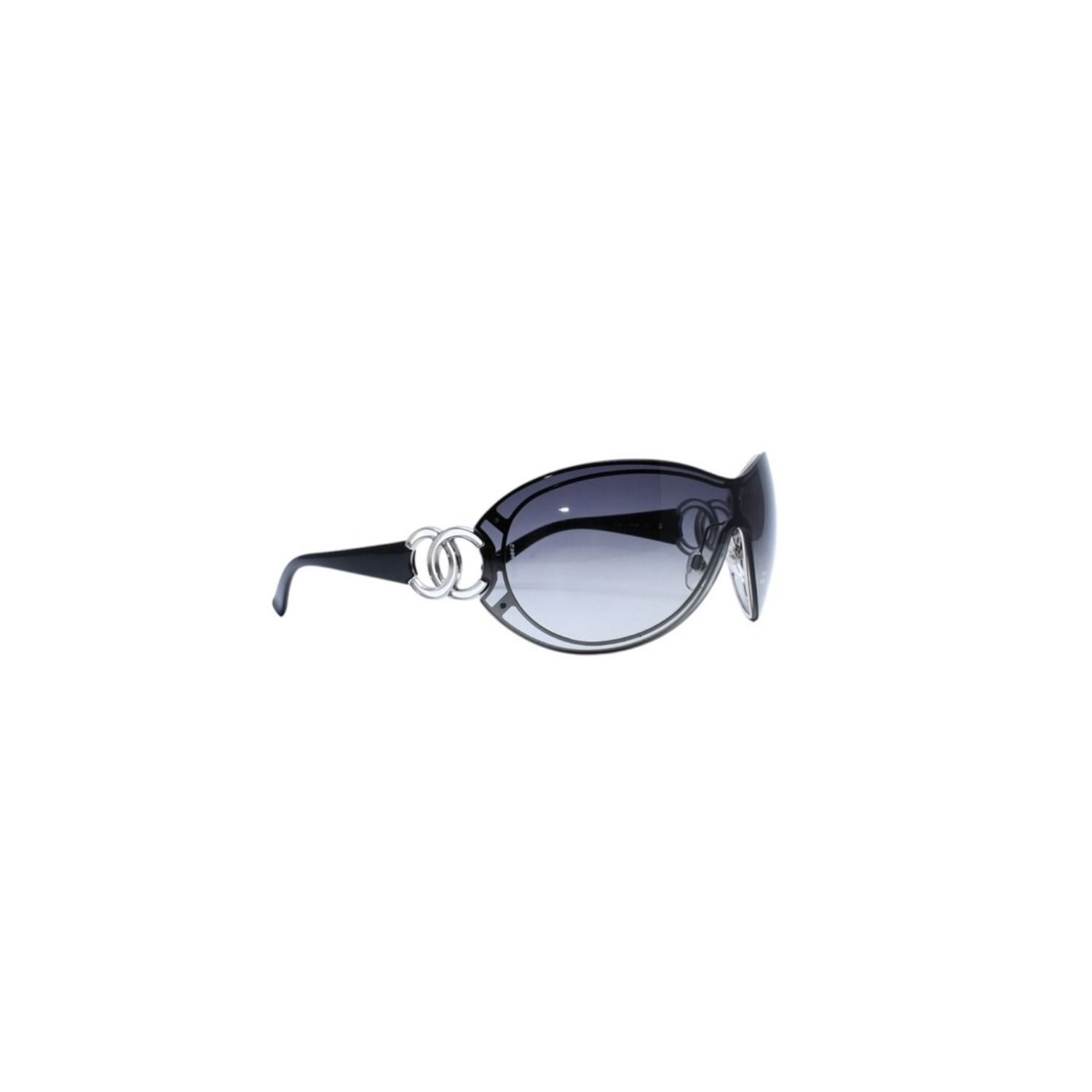 極美品 CHANEL シャネル シールド サングラス アイウェア 4144 c.127/8G サイズ125 ココマーク ブラック シルバー 中古 4a002132 極美品 CHANEL シャネル シールド サングラス アイウェア 4144 c.127/8G サイズ125 ココマーク ブラック シルバー 中古 4a002132