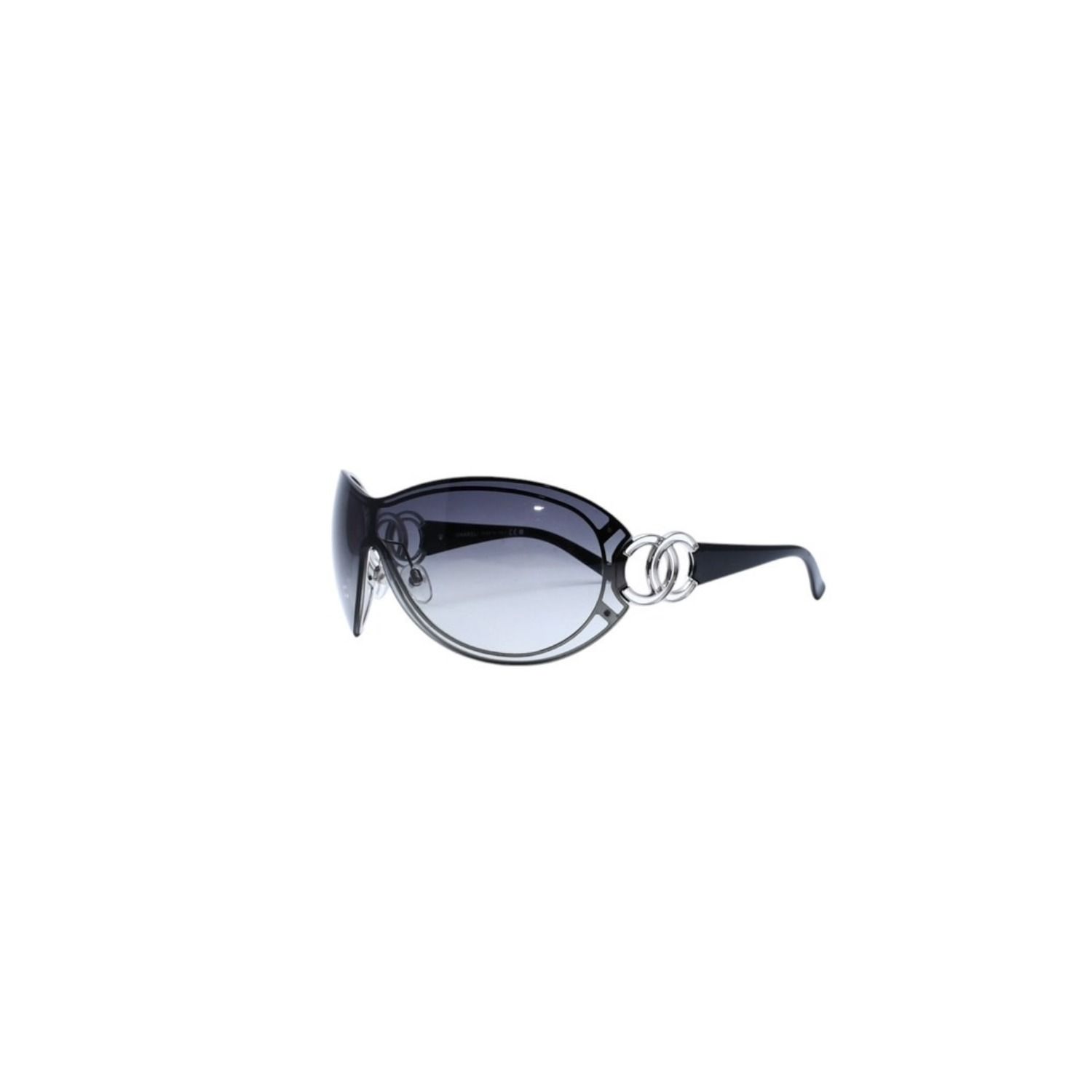 極美品 CHANEL シャネル シールド サングラス アイウェア 4144 c.127/8G サイズ125 ココマーク ブラック シルバー 中古 4a002132 極美品 CHANEL シャネル シールド サングラス アイウェア 4144 c.127/8G サイズ125 ココマーク ブラック シルバー 中古 4a002132