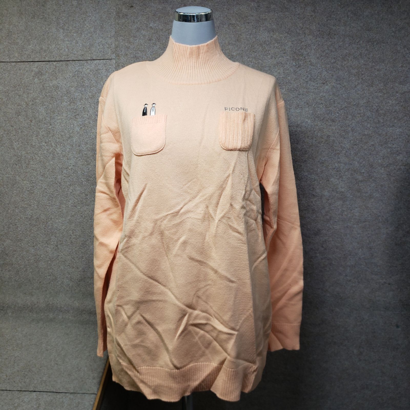 PICONE ピッコーネ ハイネックニット　ポケット付き 38　u7431h