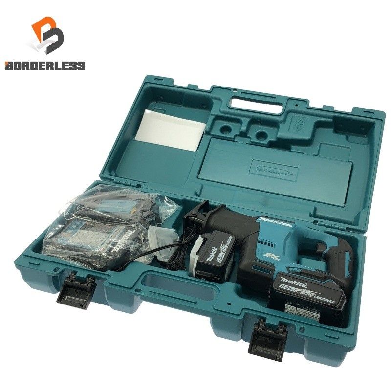 ☆未使用品☆makita マキタ 18V 充電式レシプロソー JR188DRGX バッテリ2個(6.0Ah) 充電器 ケース付 セーバーソー/セーバソー 電動工具129169