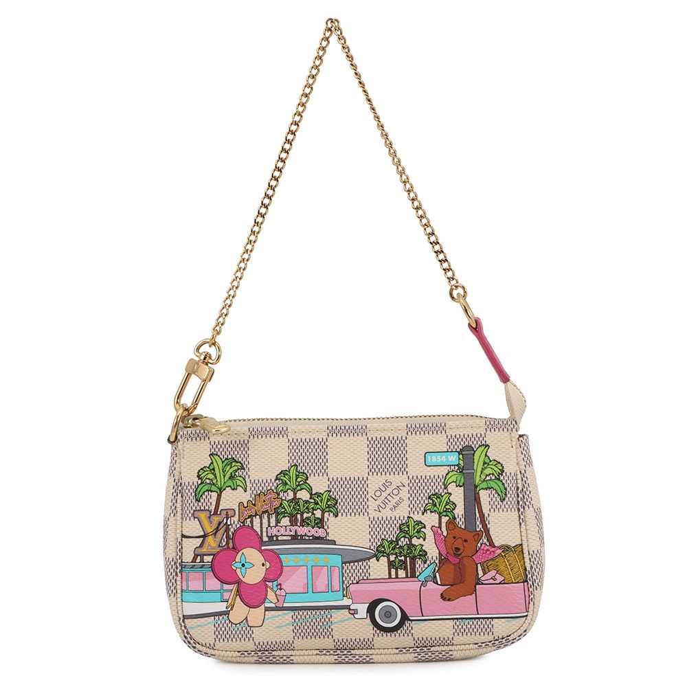 ルイヴィトン ポーチ ダミエ・アズール/ヴィヴィエンヌ ミニ・ポシェット・アクセソワール N60487 LOUIS VUITTON ヴィトン バッグ