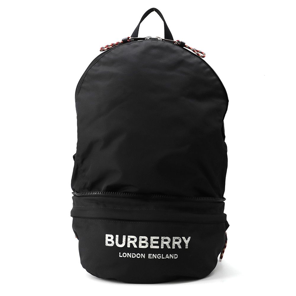 バーバリー バックパック ロゴ ナイロン 80135191 BURBERRY リュック 2wayボディバッグ 黒